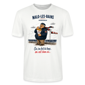 Tee-shirt blanc humoristique-On s'en fout du temps. Dock59