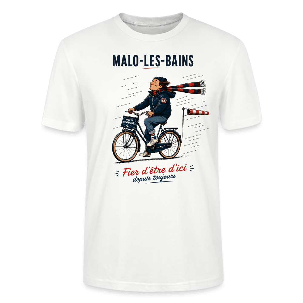 Tee-shirt blanc humoristique - Toujours dans le vent - Dock59