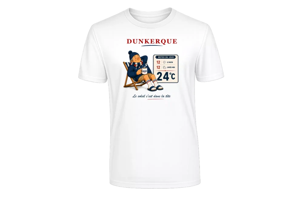 Le soleil c'est dans la tête - création originale DOCK59 inspirée de l'optimisme des Dunkerquois