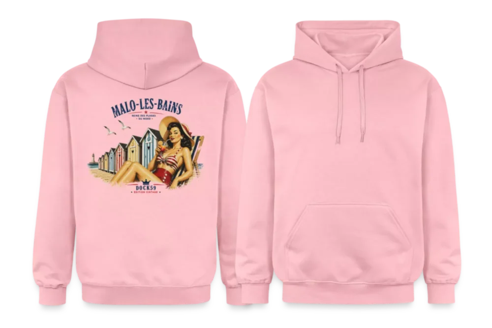 Sweat-Reine des Plages-Rose Sweat Reine des Plages