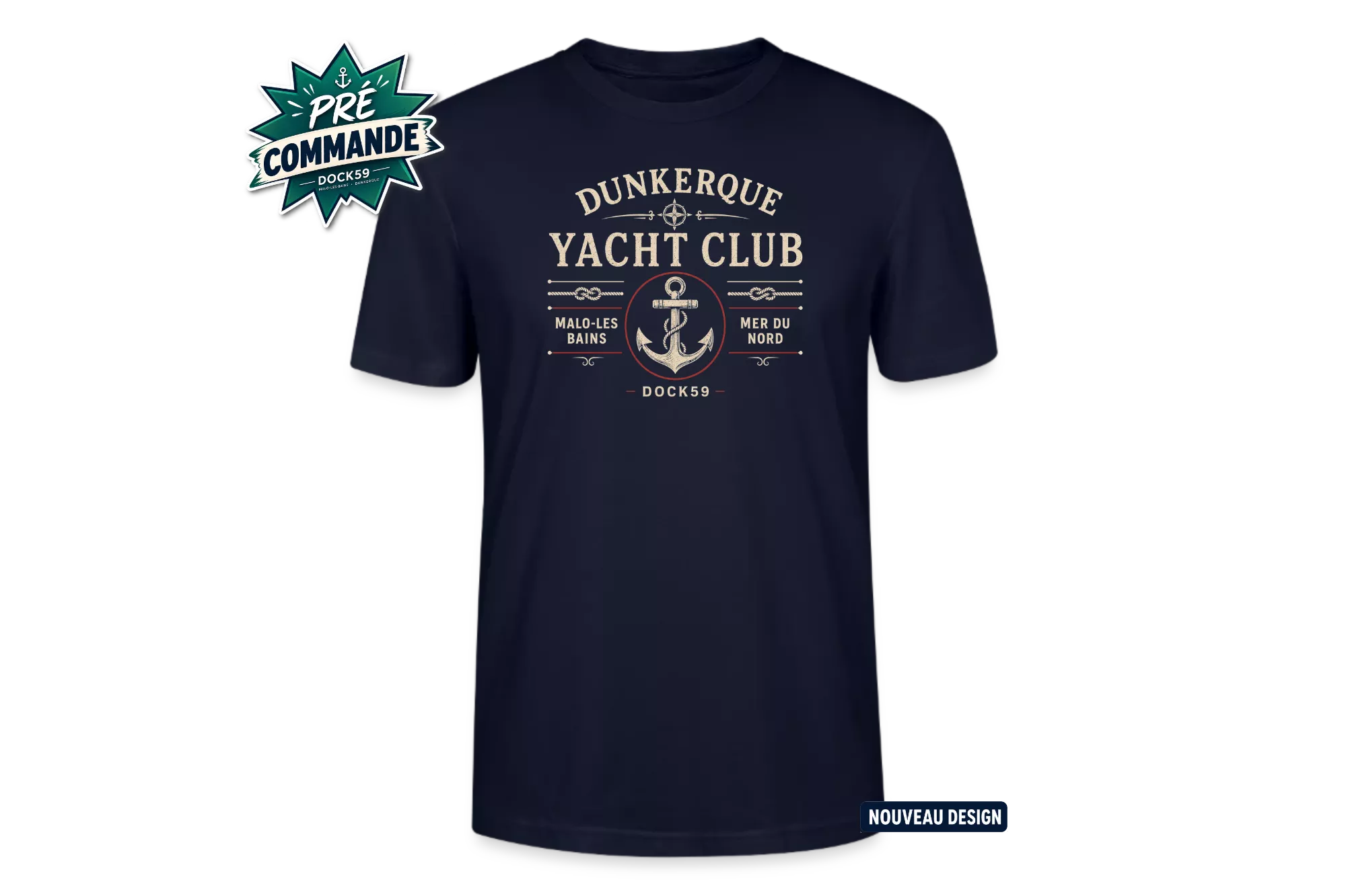 T-shirt Dunkerque yacht Club - Création Dock59